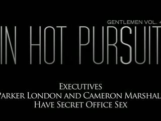 Executives パーカー ロンドン と キャメロン marshall 持っている オフィス セックス